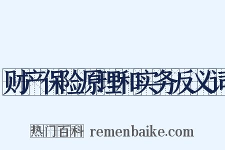 财产保险原理和实务反义词是什么意思的图片